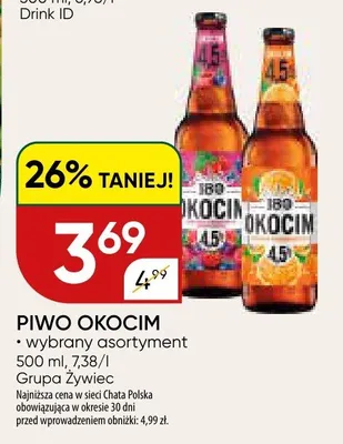 Piwo Okocim wybrany asortyment promocja w Chata Polska
