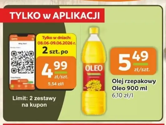 Olej rzepakowy Oleo promocja w Gama