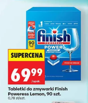 Tabletki do zmywarki Finish Poweress Lemon promocja w Biedronka