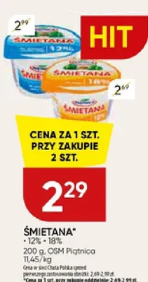 Śmietana Piątnica promocja w Chata Polska