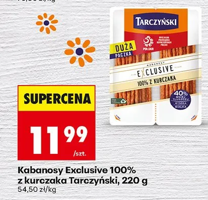 Kabanosy Exclusive 100% z kurczaka promocja w Biedronka