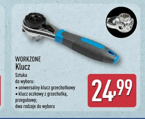 Uniwersalny klucz grzechotkowy Workzone promocja w Aldi