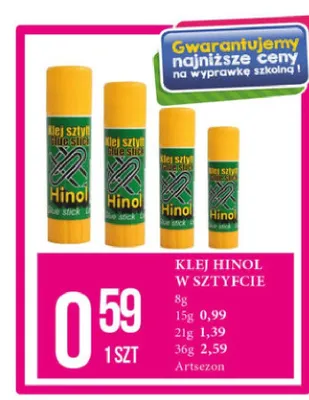 Klej Hinol w sztyfcie 8 g promocja w Leclerc