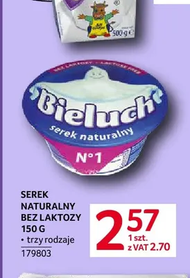 Serek naturalny bez laktozy Bieluch promocja w Selgros