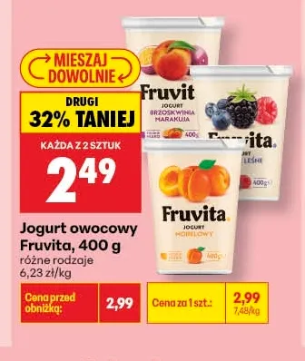 Jogurt owocowy Fruvita Morelowy promocja w Biedronka