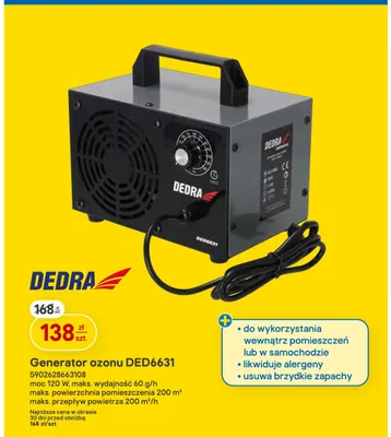Generator ozonu DED6631 Dedra promocja w Castorama