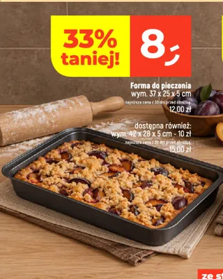 Forma do pieczenia 42x28x5 cm ze stali węglowej promocja w Dealz