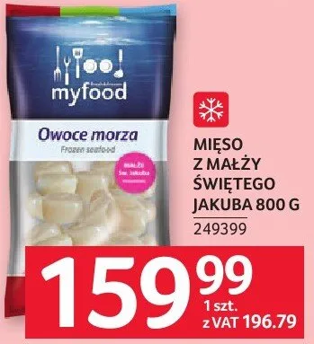 Mięso z małży świętego Jakuba myfood promocja w Selgros