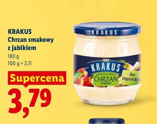 Chrzan smakowy z jabłkiem Krakus promocja w Lidl