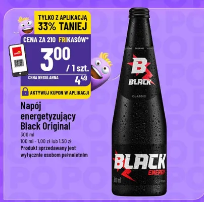 Napój energetyzujący Black Original promocja w POLOmarket