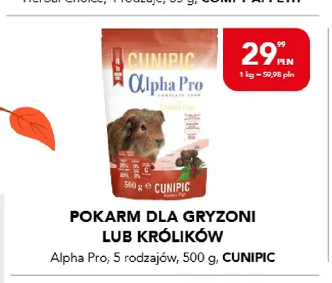 Pokarm dla gryzoni lub królików Alpha Pro Cunipic promocja w Aquael zoo