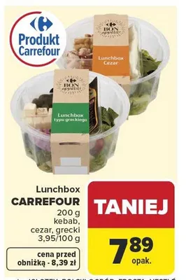 Lunchbox kebab, grecki, cezar promocja w Carrefour