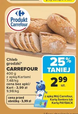 Chleb grodzki Carrefour promocja w Carrefour