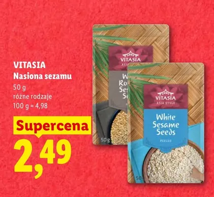 Nasiona sezamu prażone Vitasia promocja w Lidl