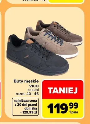 Buty męskie Vico casual promocja w Carrefour