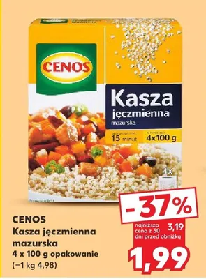 Kasza jęczmienna mazurska Cenos 4x100g opakowanie promocja w Kaufland