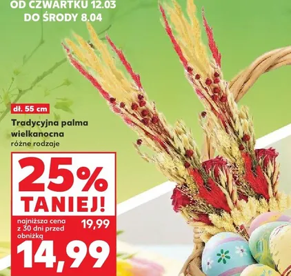 Tradycyjna palma wielkanocna promocja w Kaufland