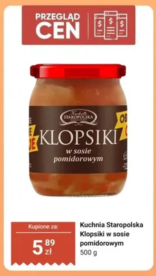 Klopsiki w sosie pomidorowym Kuchnia Staropolska promocja w Dino
