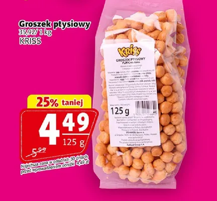Groszek ptysiowy Kriss promocja w Prim Market