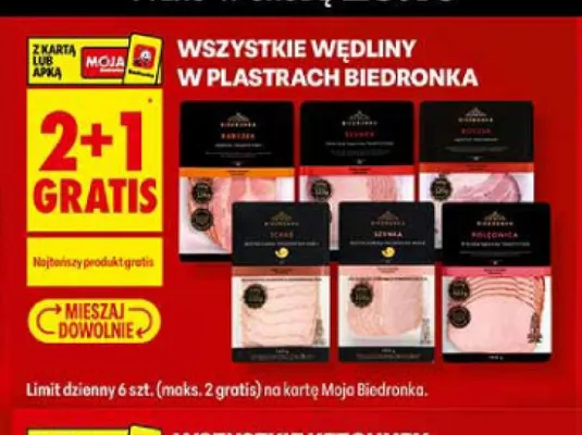 Wędliny w plastrach Biedronka promocja w Biedronka