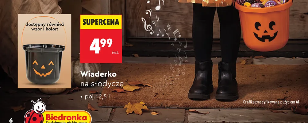 Wiaderko na słodycze 2,5 l promocja w Biedronka