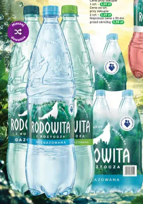 Woda mineralna niegazowana Rodowita promocja w Dino