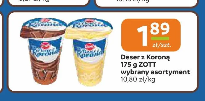 Deser z Koroną Zott promocja w Społem Częstochowa