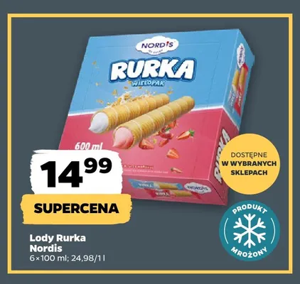 Lody Rurka Nordis 6-pak 100 ml promocja w Netto