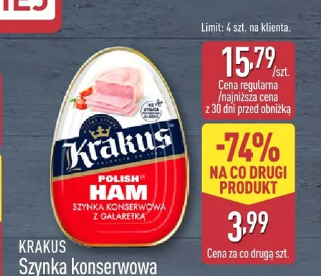 Szynka konserwowa Krakus promocja w Aldi