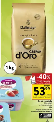 Kawa ziarnista Dallmayr Crema d'Oro promocja w Intermarche