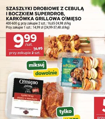 Szaszłyki drobiowe z cebulą i boczkiem Superdrob promocja w Stokrotka