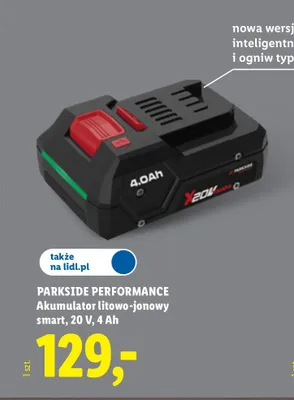 Akumulator litowo-jonowy smart Parkside Performance 4Ah promocja w Lidl