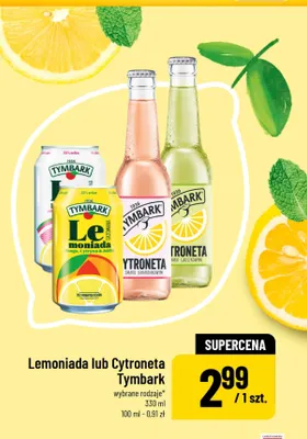 Cytroneta Tymbark o smaku rabarbarowym promocja w POLOmarket