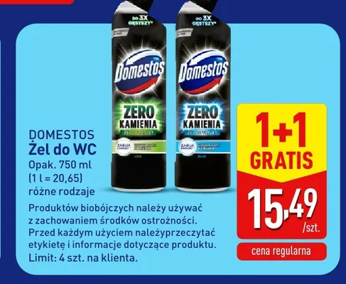 Żel do WC Domestos Zero Kamienia promocja w Aldi