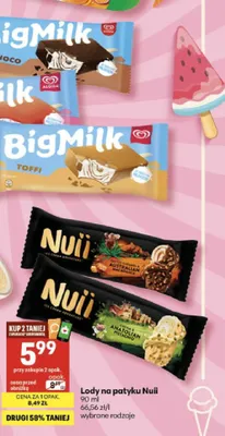 Lody na patyku Nuii Australian Macadamia promocja w Delikatesy Centrum