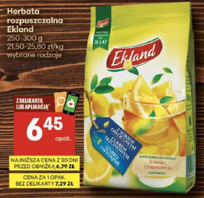 Herbata rozpuszczalna promocja w Delikatesy Centrum