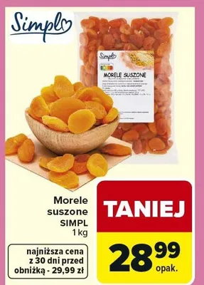 Morele suszone promocja w Carrefour