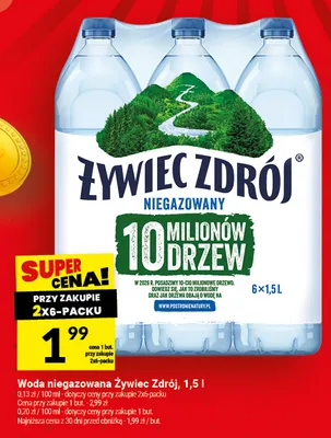 Woda niegazowana Żywiec Zdrój promocja w Twój Market