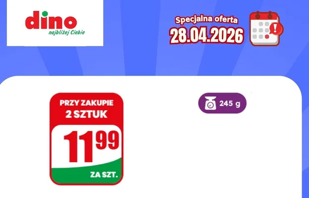 Produkt 245g promocja w Dino