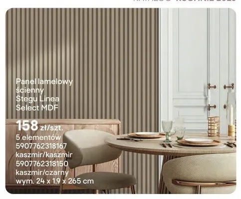 Panel lamelowy ścienny Stegu Linea Select MDF promocja w Castorama