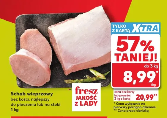 Schab wieprzowy bez kości promocja w Kaufland