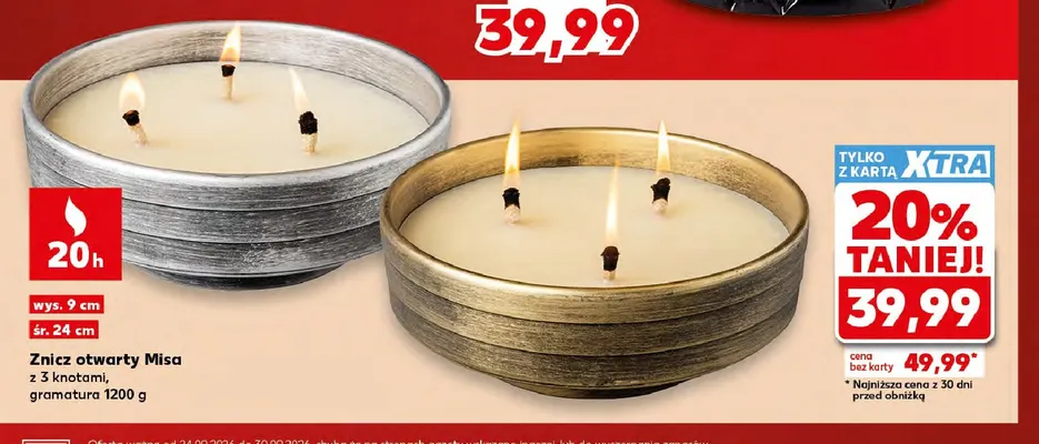 Znicz otwarty Misa z 3 knotami promocja w Kaufland