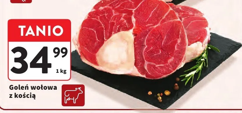 Goleń wołowa z kością promocja w Intermarche