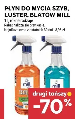 Płyn do mycia szyb, luster, blatów Mill promocja w Stokrotka