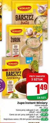 Zupa instant Barszcz czerwony Winiary promocja w Dino