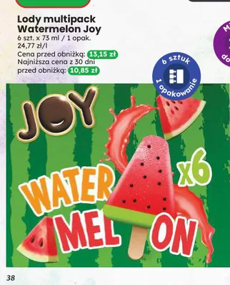 Lody multipack Watermelon Joy 6-pak promocja w Dino