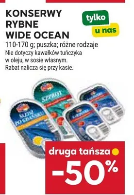 Konserwy rybne wide ocean promocja w Stokrotka