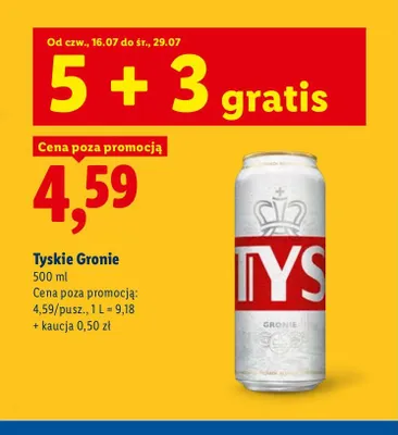 Piwo Tyskie Gronie promocja w Lidl