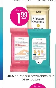 Chusteczki nawilżające Luba promocja w Drogerie Jasmin
