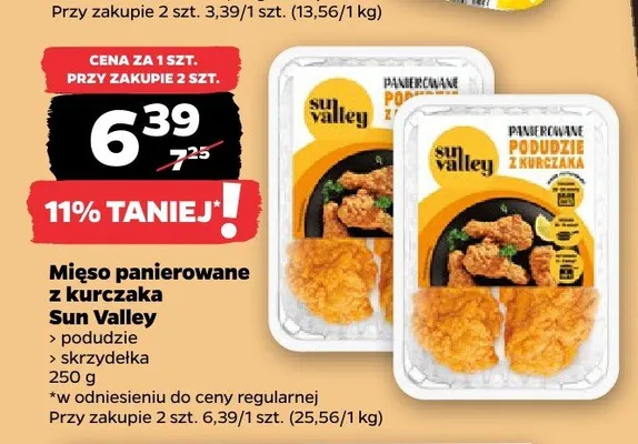 Mięso panierowane z kurczaka podudzie Sun Valley promocja w Netto